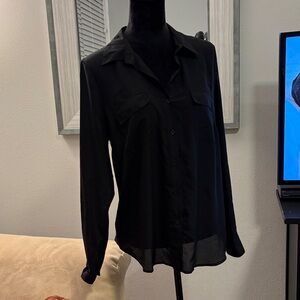 Black Button-Up Blouse